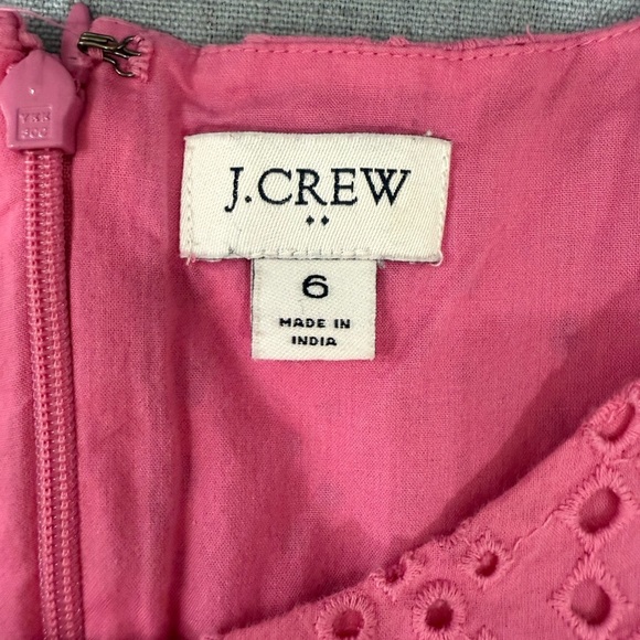 J. Crew Factory Pink Eyelet Midi Dress - Picture 4 of 5